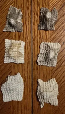 ML 2 Flint rifle cleanup patches (#1 Lt 3 shots- #2 Rt 8 shots).webp
